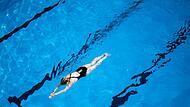 Bahnen im Freibad Bahnen im Freibad