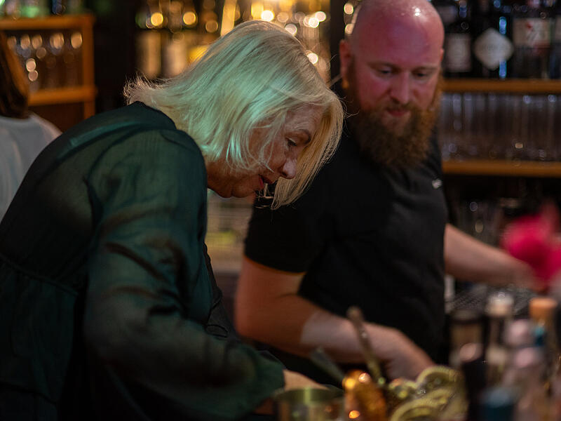 Cocktail-Tasting von "Feines aus Franken",  "Fränkischer Talk" und fränkische-rezepte.de im Schwarzen Schaf in Bamberg.Cocktail-Tasting im Schwarzen Schaf