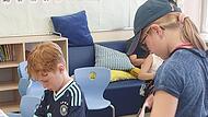 Die Kinder durften auch duftendes Badesalz herstellen.