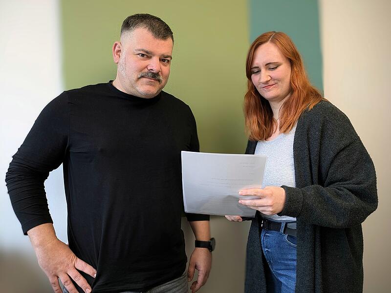 Mario-Christian Schmidt und Amelie Fuchs vom Amt für soziale Angelegenheiten der Stadt Bamberg.