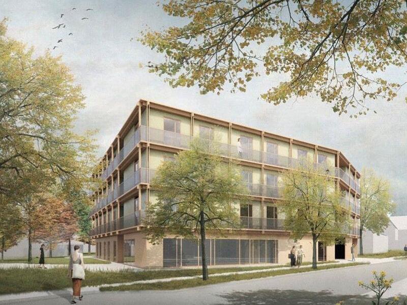 Das Geb&auml;ude von au&szlig;en