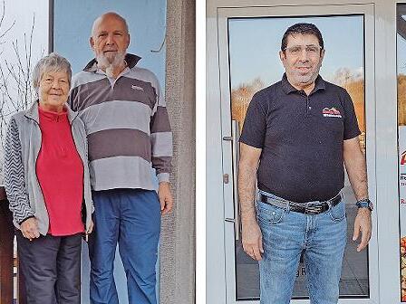 Zur&uuml;ck zu den Wurzeln: Evelyn und Werner Kirchner (von links) stellten &uuml;ber Jahrzehnte den Reservisten ihr Lokal &bdquo;W&uuml;rzburger Hof&ldquo; zur Verf&uuml;gung. Seit 2024 triff man sich im &bdquo;Apollo Grill&ldquo; von Gastronom Enver Umru. Nun gab es noch ein Abschiedsess...