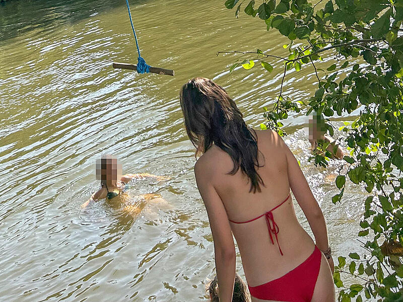 Schwimmer in der Regnitz Schwimmer in der Regnitz