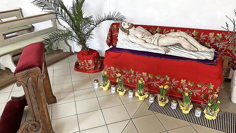 Das &bdquo;Heilige Grab&ldquo; ist bis Osterdienstag in der Kirche Maria Bildhausen zu sehen.