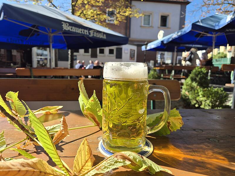 Goldener Oktober im F&auml;ssla-Keller in Bamberg.