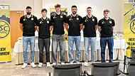 Von links nach rechts: Tin Kontrec, Maximilian Schindler, Marks Lilienfelds, Nejc Planinsek, Georgiy Blahodir und  Ola Jakup Gaard Olsen