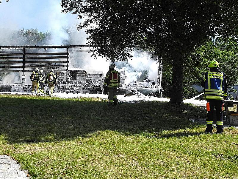 Einsatz der Feuerwehren Hammelburg und Euerdorf auf der A7