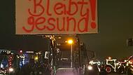 Ein Grund daf&uuml;r, dass Bauern 2020 die Lichterz&uuml;ge ins Leben riefen, war die Coronakrise. Das Thema blieb auch 2021 pr&auml;sent.