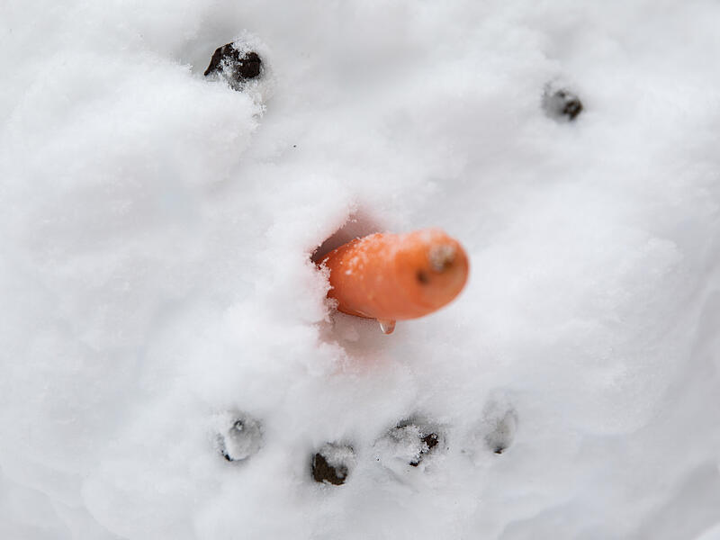 Schneemann in Bamberg.