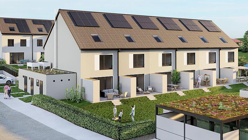 So sehen die Reihenh&auml;user aus, die in Lichtenfels entstehen sollen.