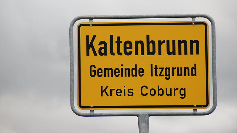 Gemeinde Itzgrund - Kreis Coburg - Ortsschild - Kaltenbrunn - frontal