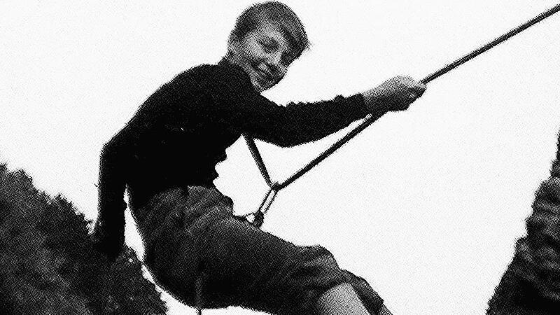 Antonius Kohlhepp &ndash; schon als Bub hing er im Klettergarten am Seil.