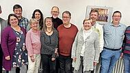 B&uuml;rgermeister Stefan Heinlein (links) gratuliert dem neuen Vorstand.