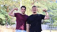 Kilian Dull (links) und Albin Sele (rechts) stellen sich f&uuml;r den guten Zweck einem 70-Kilometer-Lauf.