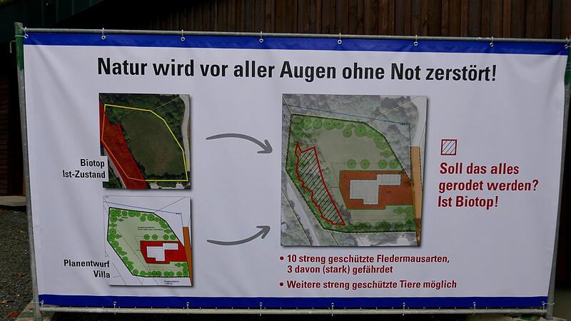 Hier werden der Planentwurf f&uuml;r das 6000-Quadratmeter-Grundst&uuml;ck und die Argumente dagegen aufgezeigt.Dieter H&uuml;bner