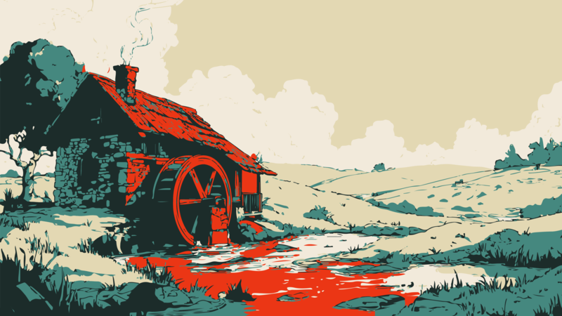 Eine &uuml;bernat&uuml;rliche M&uuml;hle in Schondra