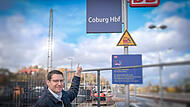 Neues Schild: Wird aus Bahnhof Coburg ein Hauptbahnhof