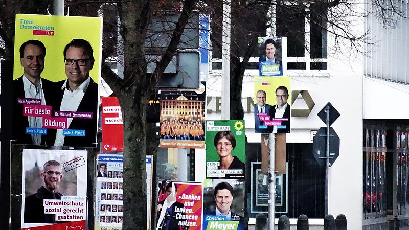 Wahlplakate in Coburg