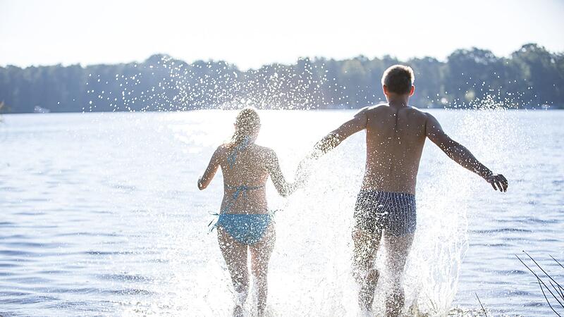 Abkühlung im Badesee