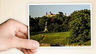 Coburger Ehrenburg im Vordergrund, Veste im Hintergrund. Foto: Jochen Berger