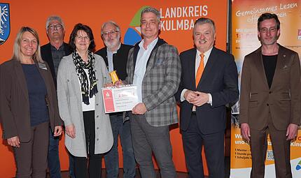 Von links: Claudia Keller (Projektverantwortliche), Horst Hohenner (Vorsitzender Rotary Kulmbach), Heike S&ouml;llner (Leiterin Ehrenamtsmanagement und Kulturf&ouml;rderung), Manfred Gareis (Stellvertretender Vorsitzender Lions Bayreuth-Kulmbach), Jochen Ha...