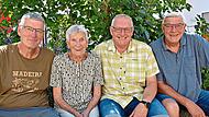 Jubilarin Ursula Pöhlmann freut sich, zu ihrem 85. Geburtstag ihre drei Söhne Dieter, Martin und Klaus um sich zu haben.Uschi Prawitz Jubilarin Ursula Pöhlmann freut sich, zu ihrem 85. Geburtstag ihre drei Söhne Dieter, Martin und Klaus um sich zu haben.Uschi Prawitz