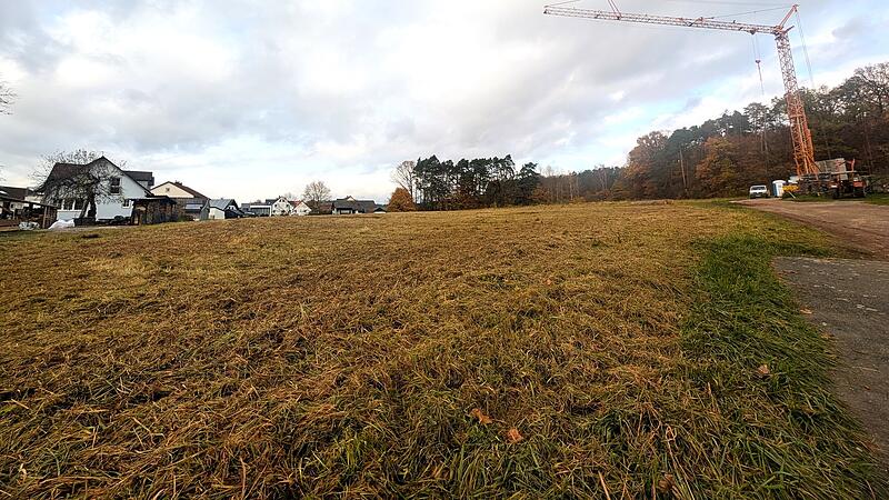 Bald k&ouml;nnte die Wiese zwischen der Wimmelbacher R&ouml;thengasse und der Waldstra&szlig;e in Hausen bebaut werden.
