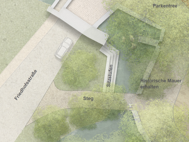 Gestaltung des Eingangs am Jörgentorpark Gestaltung des Eingangs am Jörgentorpark