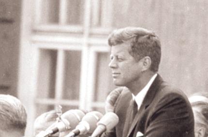 Er ist immer noch eine Legende: US-Präsident John F. Kennedy bei seiner Rede in Berlin im Jahr 1963. &#160;&#160;