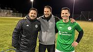 David (links), Lukas (Mitte) und Nicolas G&ouml;rtler nach dem Spiel zwischen dem SC Kemmern gegen den FC Abtwil-Engelburg.