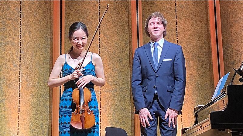 Bomsori Kim und Rafał Blechacz Bomsori Kim und Rafał Blechacz bei der Sonaten-Matinee im Rossini-Saal.