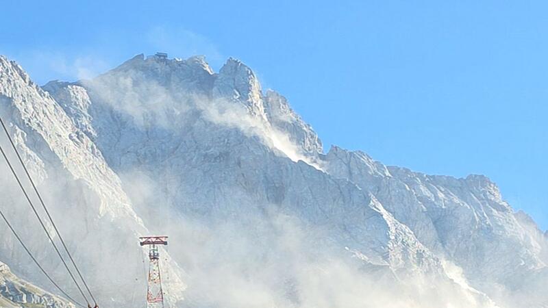 Großer Felssturz an der Zugspitze Großer Felssturz an der Zugspitze