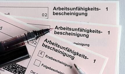 Krankenschein f&uuml;r Arbeitnehmer