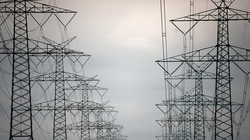 Das Beispielfoto zeigt zwei Reihen von Hochspannungsmasten bei Brokdorf/Schleswig-Holstein. Im westlichen Landkreis sind sogar drei Reihen m&ouml;glich.