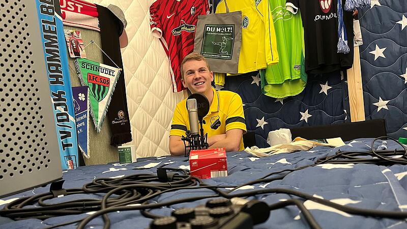 Pascal Zimmermann vom 1. FC Wittershausen im Rh&ouml;ner Fu&szlig;ball-Podcast "Du Holz"