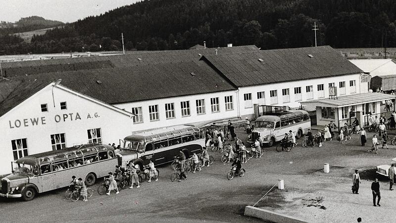 Arbeitsende 1962 bei Loewe Opta in Kronach.