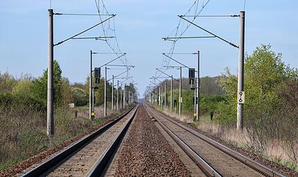 Bahnstrecke bei Leipzig