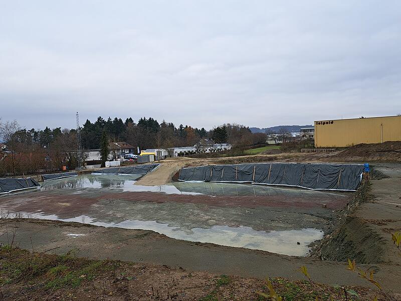 Spatenstich im Baugebiet am Ahorner Berg war im Februar2023.Das Baugebiet am Ahorner Berg Spatenstich im Baugebiet am Ahorner Berg war im Februar2023.