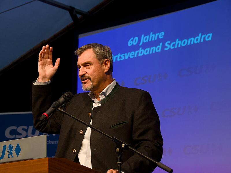 Feier 60 Jahre CSU Schondra mit Ministerpräsident Markus Söder