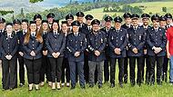 Die Jubiläumswehr der Freiwilligen Feuerwehr Wartenfels.