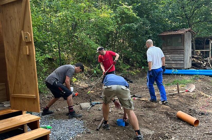 Arbeitseinsatz am Waldkindergarten