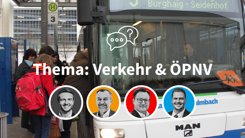 Soll der &Ouml;PNV in Zukunft eine st&auml;rkere Rolle spielen oder der Individualverkehr? Was die Landratskandidaten auf diese Frage geantwortet haben.