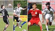 Vier Neuzug&auml;nge f&uuml;r den SC Sylvia Ebersdorf f&uuml;r das Landesliga-Abenteuer (von links): Valentin Rom, Tobias Biemann, Felix Lausch und Loris Simone