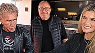 Peter Maffay und seine Ehefrau Hendrikje Balsmeyer kamen auf Einladung von J&ouml;rg Wagner (Mitte) nach Coburg. Wolfgang Desombre