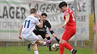 Jakob Lunz schießt das 1:0 für die Niederndorfer.