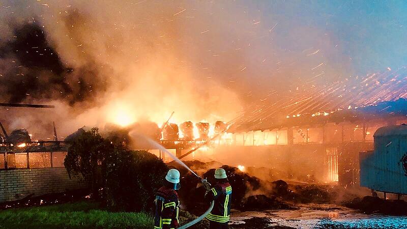 Pferdestall in Cottenbach brennt