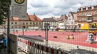 Die Baustelle am Paradeplatz geht in die n&auml;chste Bauphase.Forchheim & Fr&auml;nkische Schweiz