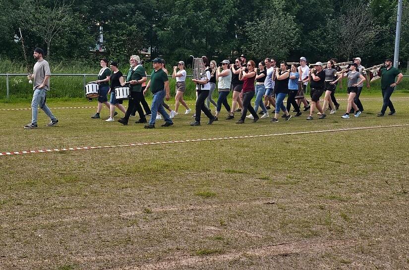 Marschprobe: Um 9 Uhr steht am Samstag die Marschwertung f&uuml;r den Fanfaren- und Spielmannszug Hofheim an.