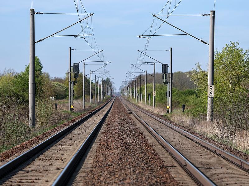 Bahnstrecke bei Leipzig
