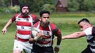 Da war die Coburger Rugby-Welt noch in Ordnung: Verbinder Abdul Latiff Said im Spiel der Wolves gegen die SG Zwiesel/Passau/Regensburg.